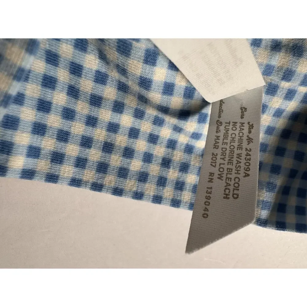 Matilda Jane Blue White Gingham Bow Headband Hair Wrap